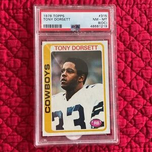Tony Dorsett 1978 Topps Rookie Card, PSA-8 OC 🏈